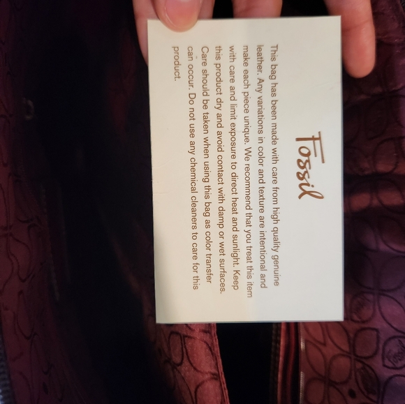 Vintage Fossil Red Leather work bag - Picture 8 of 9